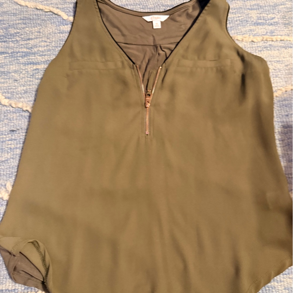 Olive Green Women's Top